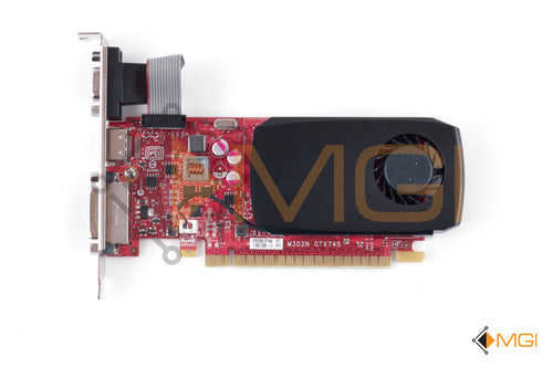 TC2P0 DELL NVIDIA GEFORCE GTX745 2GB DDR3 PCI-E GRAPHICS CARD HIGH PROFILE FRONT VIEW 
