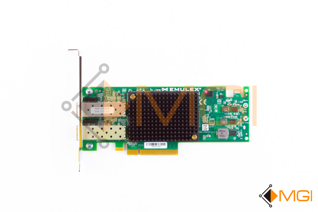 EMU-P005414 EMULEX 2-PORT PCI-E 10GB FC CARD TOP VIEW 