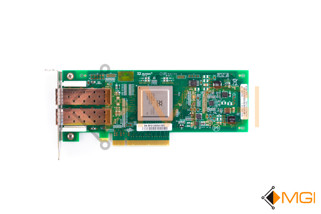 489191-001 HP GENUINE LP QLOGIC PCI-E NETWORK CARD HBA LOW PROFILE TOP VIEW