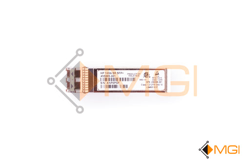 455885-001 HP 10GB SR SFP+ OPTICAL TRANSCEIVER FRONT VIEW 