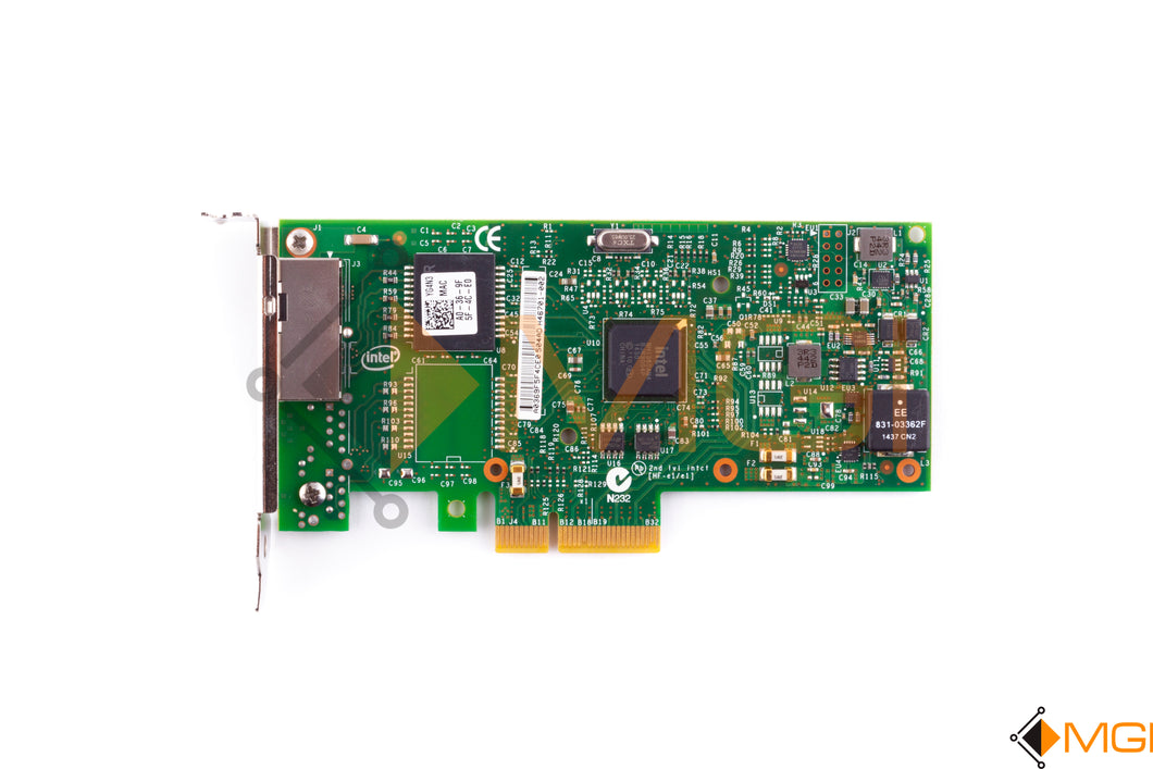 YG4N DELL / INTEL 1GB PCI-E X4 DUAL PORT NETWORK CARD TOP VIEW 