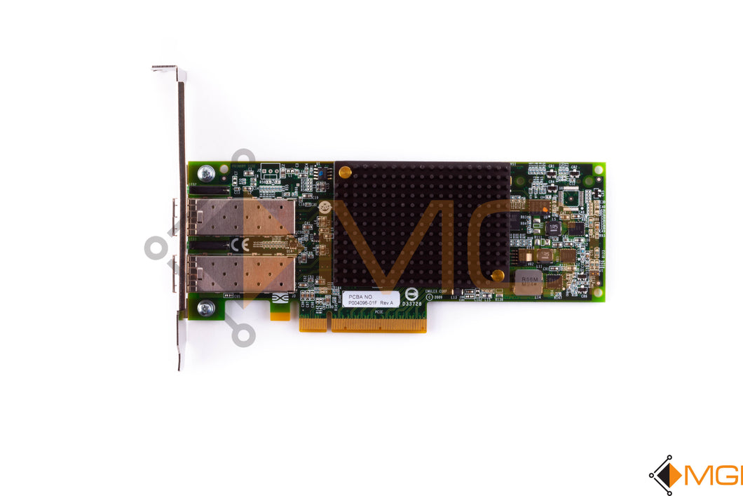 P004096-01F EMULEX FC 2-PORT PCIe HBA 10GB ADAPTER CARD TOP VIEW 