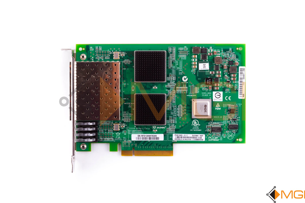 111-00481 NETAPP QLE2564 QLOGIC 8GB FC QUAD PORT PCIE HBA TOP VIEW 