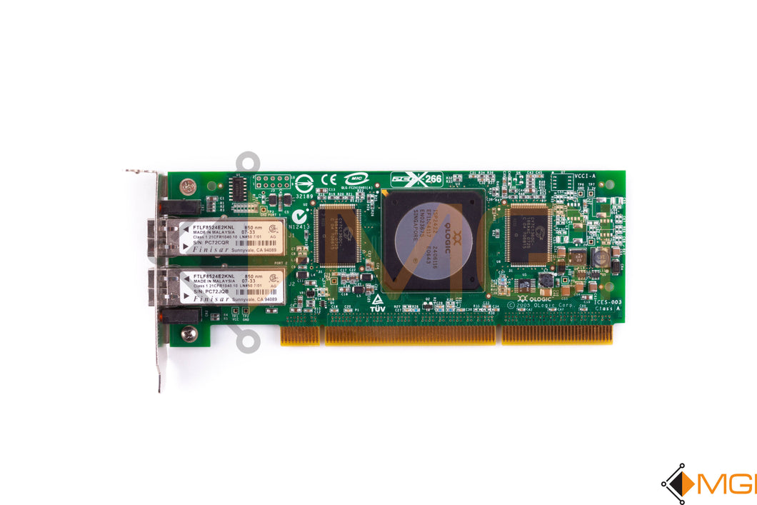 FC2410401-20 QLOGIC DUAL-PORT 4GBPS PCI-X ADAPTER TOP VIEW 
