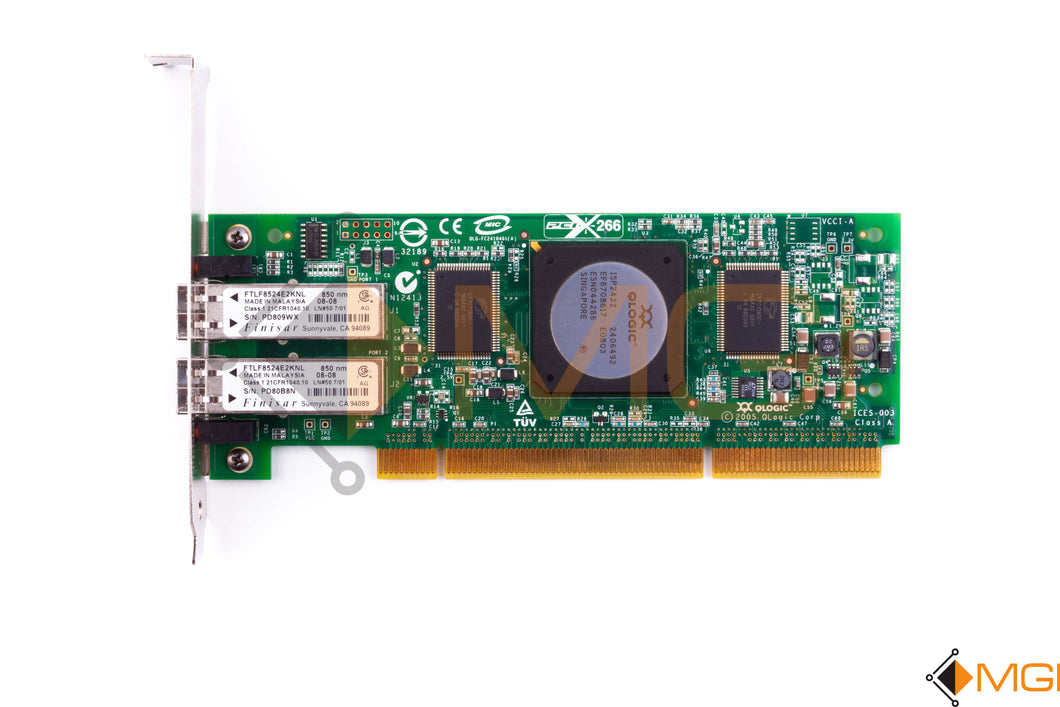 AB379-60101 HP 4GB DUAL PORT PCI-X FC SERVER ADAPTER TOP VIEW 