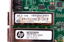 Load image into Gallery viewer, 593742-001 HP NC523SFP DUAL PORT 10GB SERVER ADAPTER DETAIL VIEW