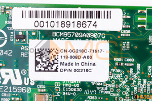 G218C DELL BROADCOM 5709 PCI-E DUAL-PORT DETAIL VIEW