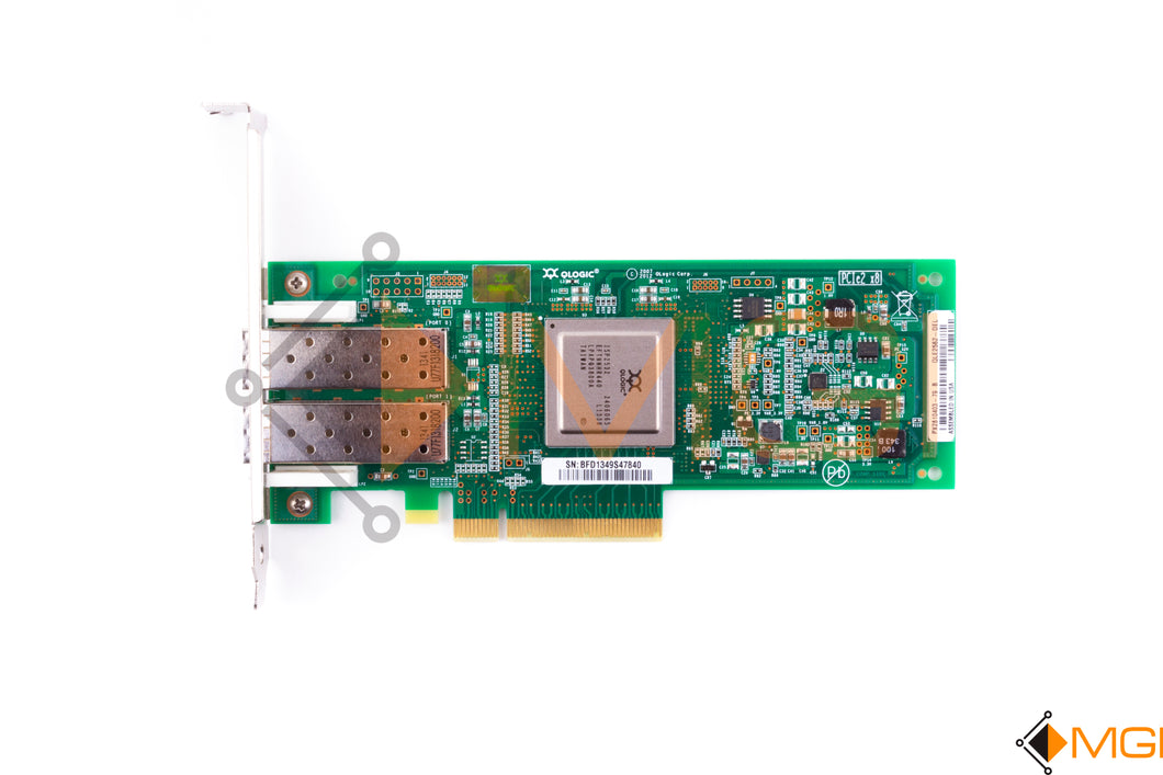 MFP5T DELL 8GB DUAL PORT HBA PCI-E QLE2562 FH TOP VIEW 