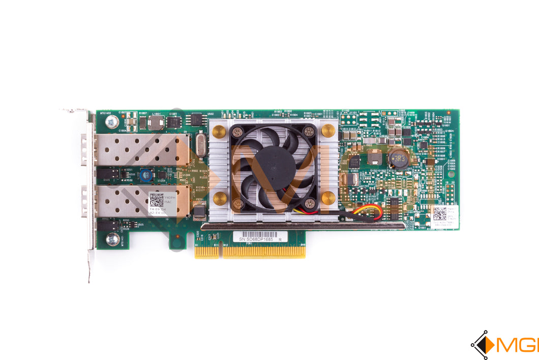 Y40PH DELL BROADCOM 57810S 10GB DUAL PORT PCIE NETWORK CARD TOP VIEW