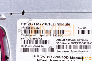 638526-B21 639852-001 HPE BLC VC FLEX-10 ENET MODULE DETAIL VIEW