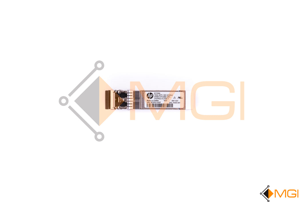 7Y09A 793443-001 HP 16GB SFP+ SHORT WAVE FRONT VIEW