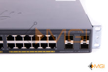 Load image into Gallery viewer, WS-C2960X-48LPS-L USED CISCO NETWORK SWITCH W/ RACKMOUNT BRACKETS W/ PORT BLANK PORT VIEW