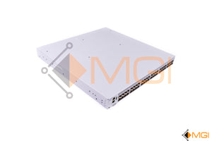 BROCADE DS-6510B 16GB 48-PORT FC SWITCH 100-652-595 w/ 24x ACTIVE PORTS// 2 X 105-000-165 REVERSE AIRFLOW POWER SUPPLIES - FRONT VIEW