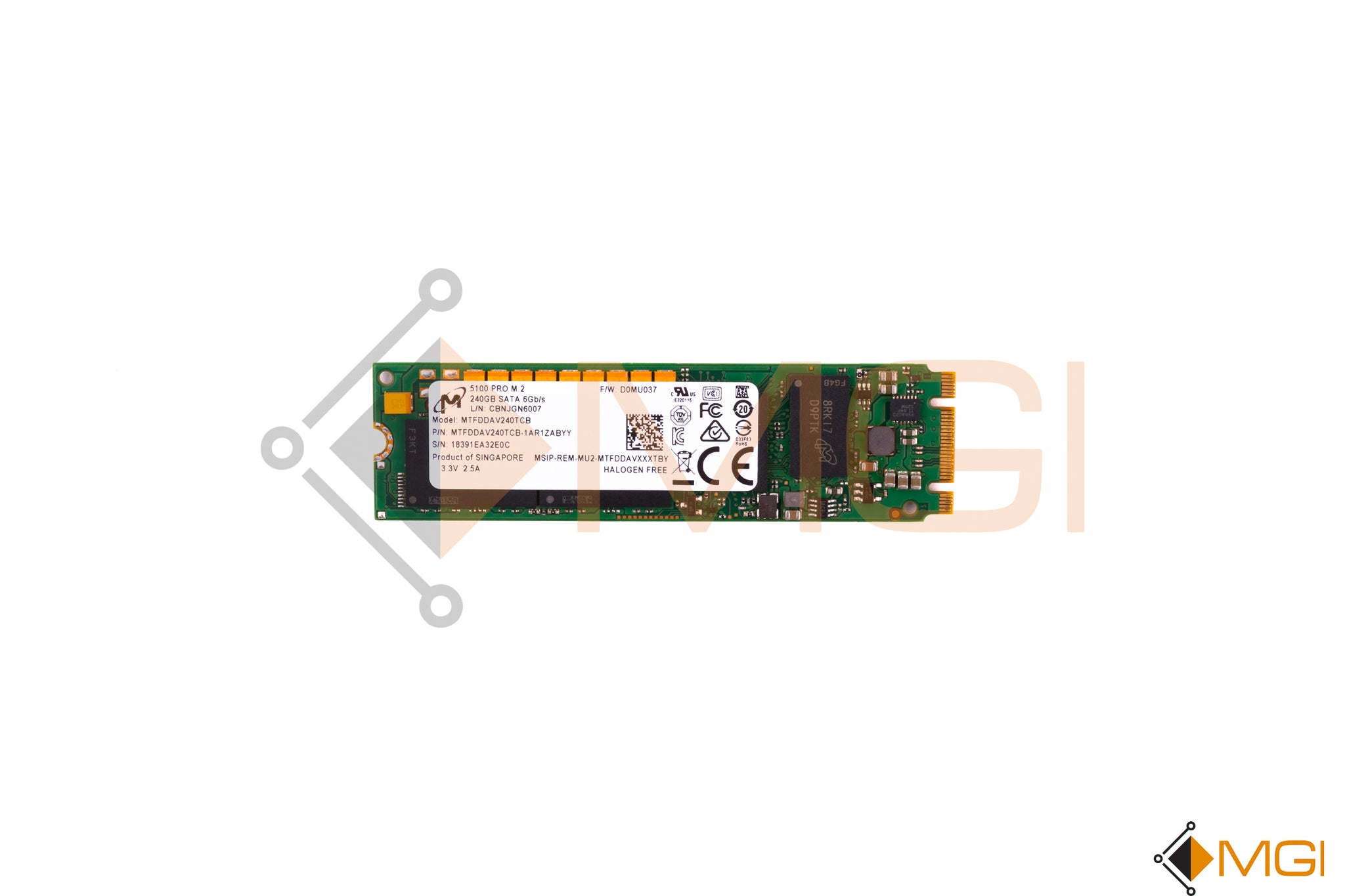 DELL MTFDDAV240TCB 240GB M.2 6Gbps SATA SSD SERVER POWEREDGE - Foto 2